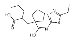 (R)-2-({1-[(5-ethyl-1,3,4-thiadiazol-2-yl)carbamoyl]cyclopentyl}methyl)valeric acid. Identifiers